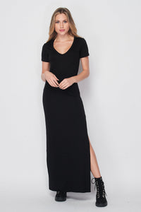 T-Shirt Maxi Side Slit Dress