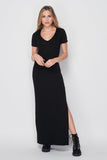 T-Shirt Maxi Side Slit Dress