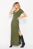 T-Shirt Maxi Side Slit Dress