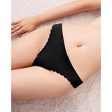 Dalia Silk Seamless Thong Underwear - Black