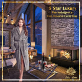 Women's Fleece Bathrobes - Soft Plush Long  Robes for Women