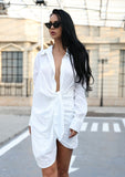 Kendra White Shirt Dress