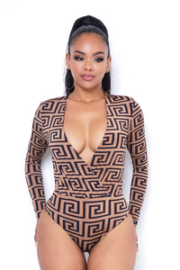 Parallel Bodysuit - Brown