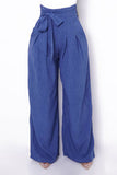 Bow Down Pants - Navy