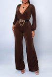 Lost In Your Light Jumpsuit - Brown