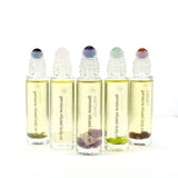 Crystal Infused Organic Body Oil Rollerballs