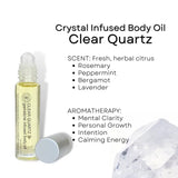 Crystal Infused Organic Body Oil Rollerballs