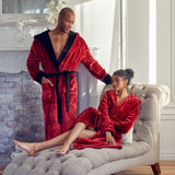 Women's Hooded Plush Robes - Luxury Soft Fleece Bathrobe