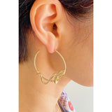 Around The Vine Earrings, Gold